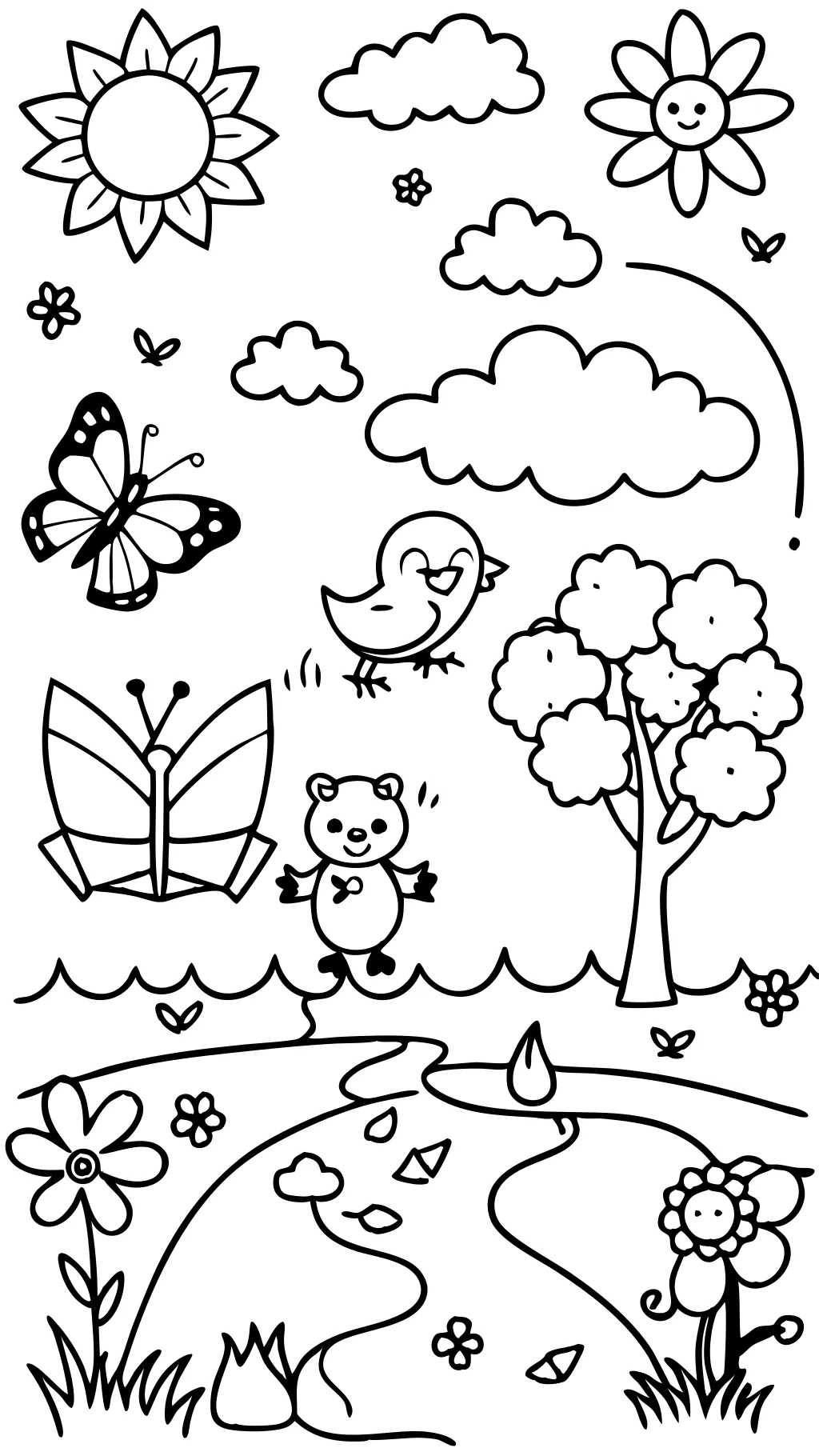 spring coloring book pages